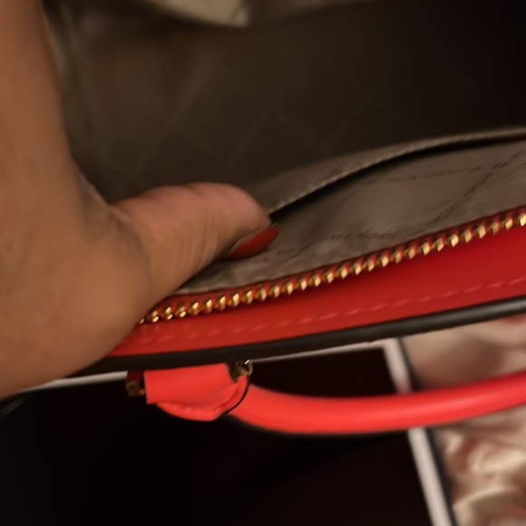 Red Michael Kors, purse, and wallet - Picture 3 of 6